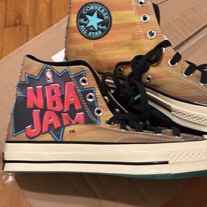 Converse NBA Jam High-Top Sneakers - Tan and Black